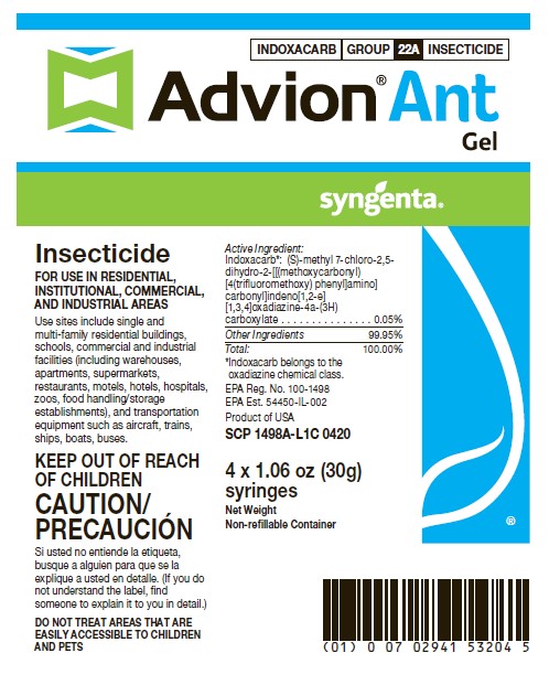 Advion Ant Bait Gel product label