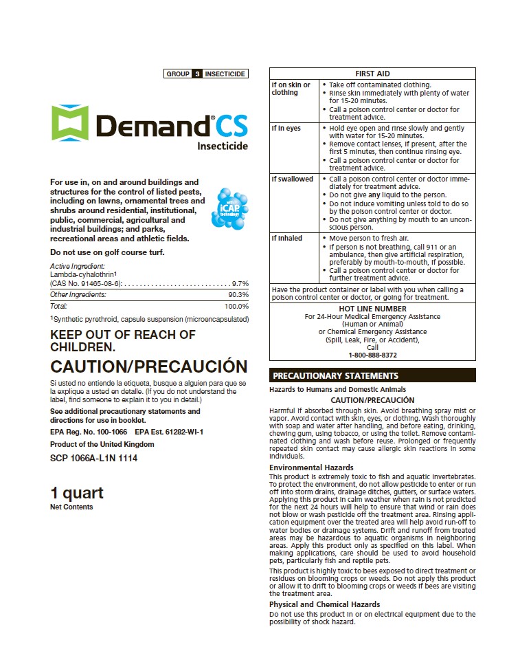 Demand CS insecticide product label