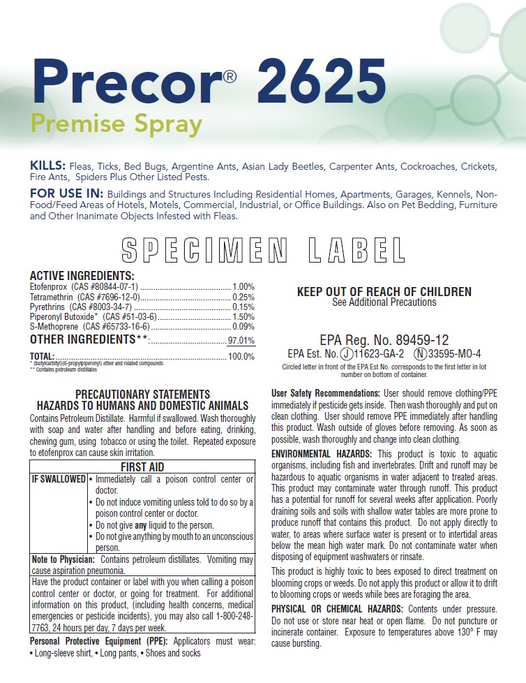 Precor 2625 Premise Spray product label